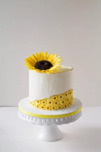 Decoración de Tortas de Girasoles: Pasteles de Girasol para Cumpleaños