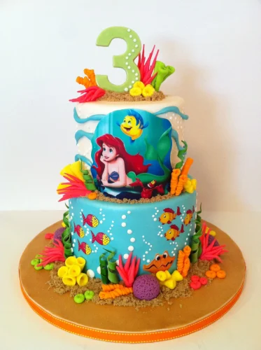 Tortas de la Sirenita: Pasteles de The Little Mermaid