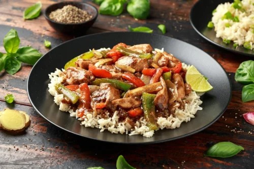 Pollo con Arroz y Verduras
